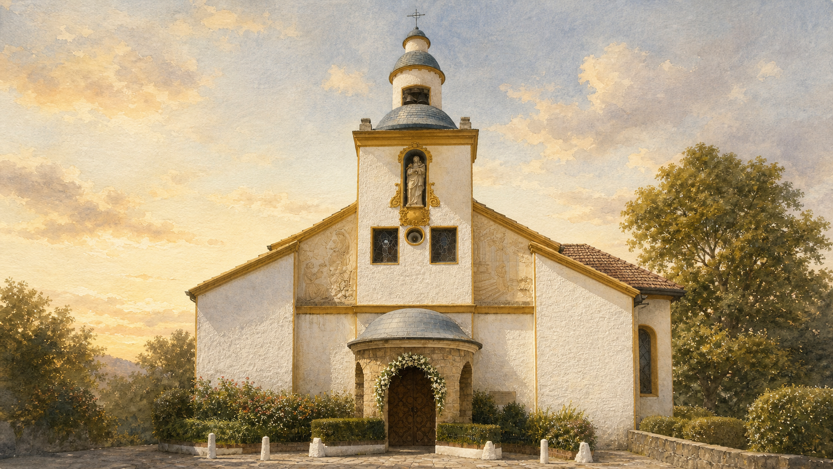 Ilustración de la Iglesia de Santa María de los Ángeles